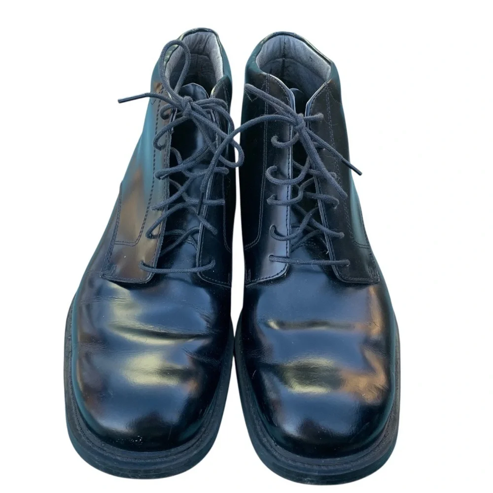 Classic Black Leather Men's Boots Bass Market Size 11 Waterproof